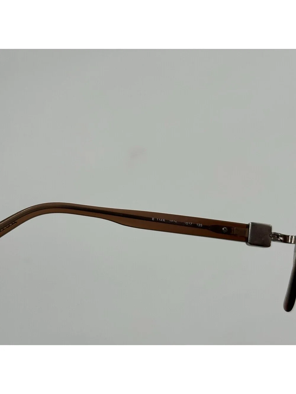 Burberry Eyeglasses B 1146 1016 Brown Half Rim Frame Italy 52-17 135 Frames Only